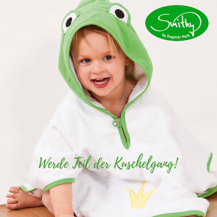 Smithy by Dagmar Nelk – Engroshandel Håndklæde med hætte - Børn og baby – Hættehåndklæde Frøprins, 100 x 1006