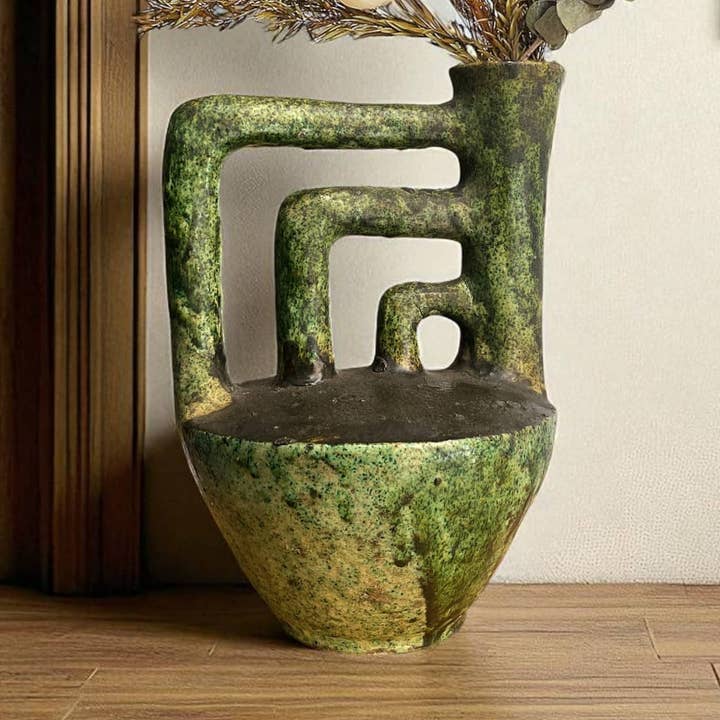 Sculpture Lyre Tamegroute – Art céramique marocain fait main (43 cm) pour la vente par Moroccantastics