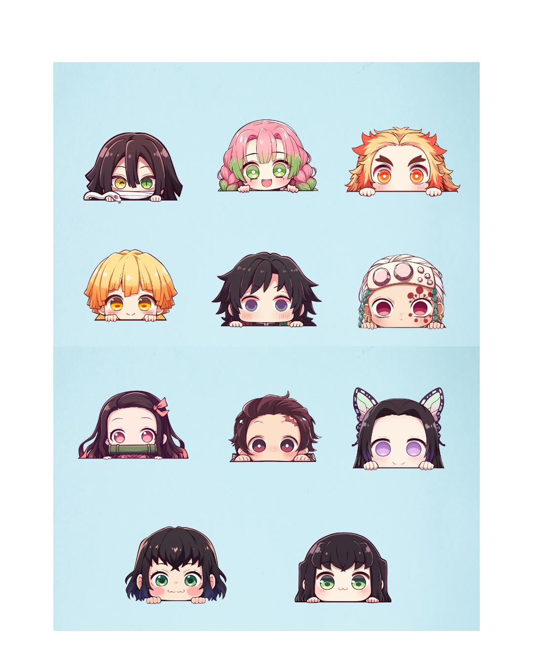 MPB Stationery - Vente Autocollant - Pack Peeker Demon Slayer0