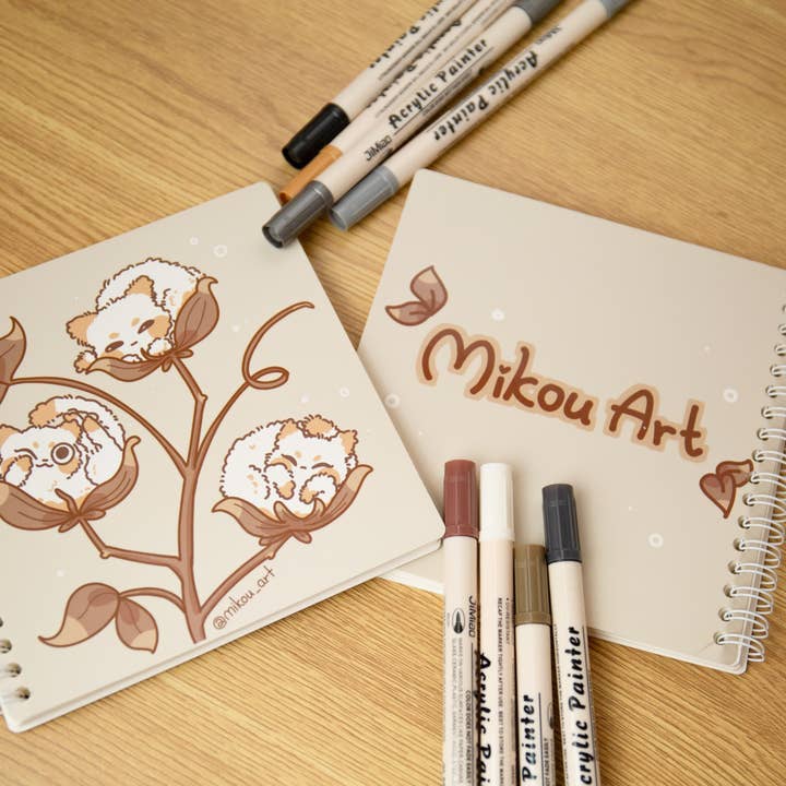 MikouArt - Wholesale Sticker - Cute Reusable Sticker Book | Cotton Cat Tree | 6x6 | Double Side | 40 Pages | Mikou Original Art4