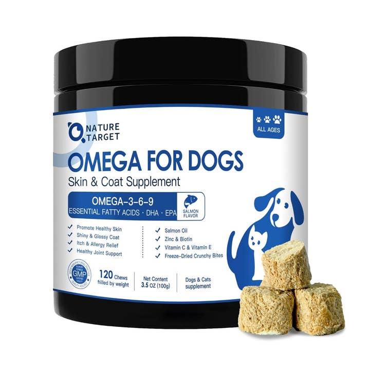 Omega 3 Fish Oil for Dogs & Cats- Salmon Oil with EPA & DHA Fatty Acids for wholesale by Nature Target