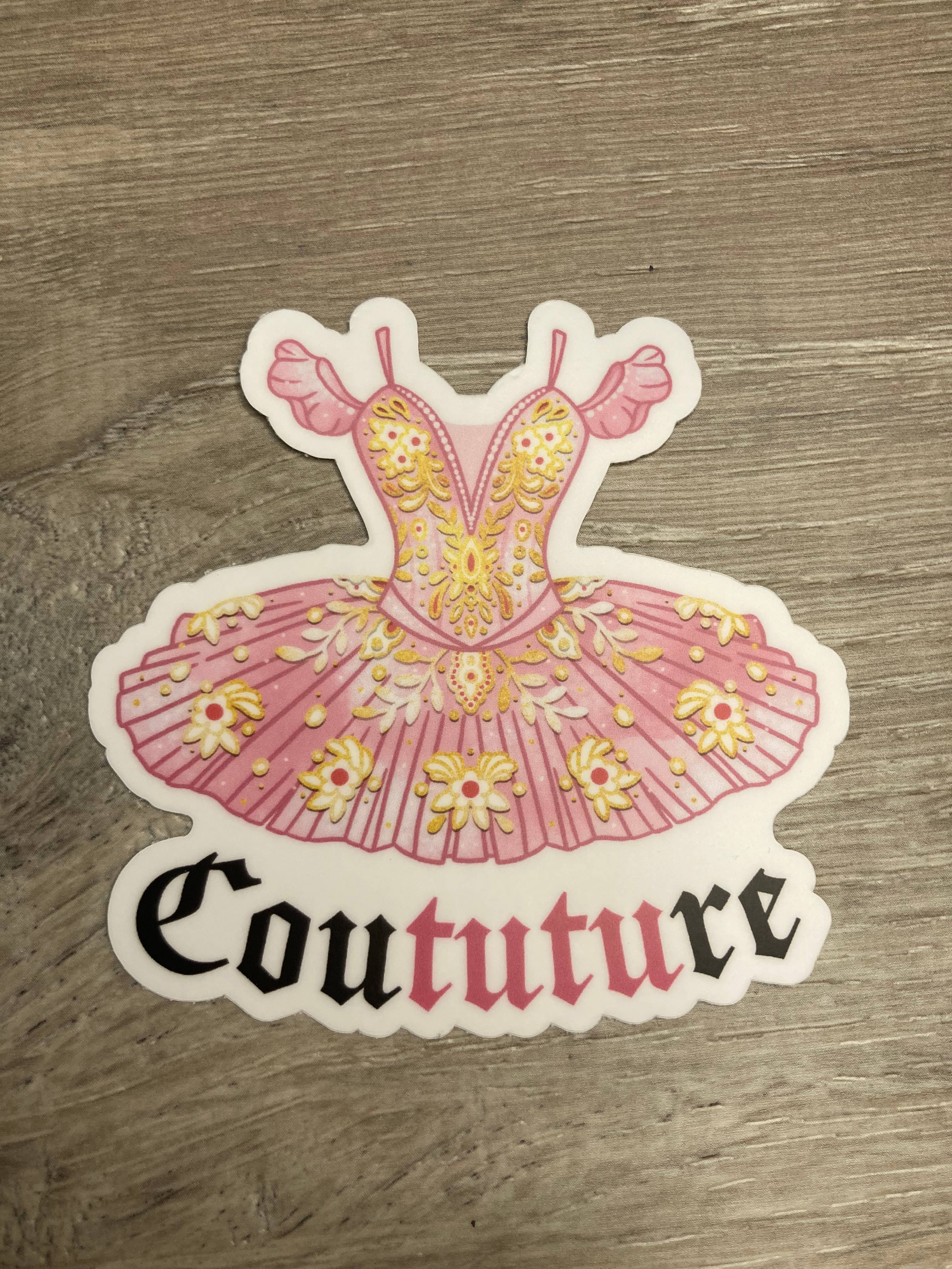 Denali & Co. – wholesale Sticker – Coututure Tutu Dance Sticker, 3" x 3"7