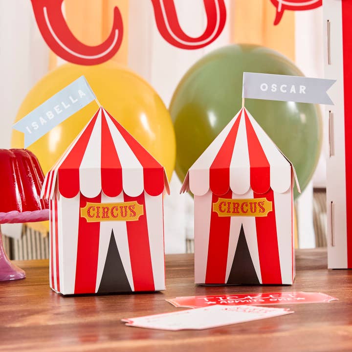 Hootyballoo by Club Green - Wholesale Party Favor Bag/Box - Circus Customisable Party Boxes - Pack of 4