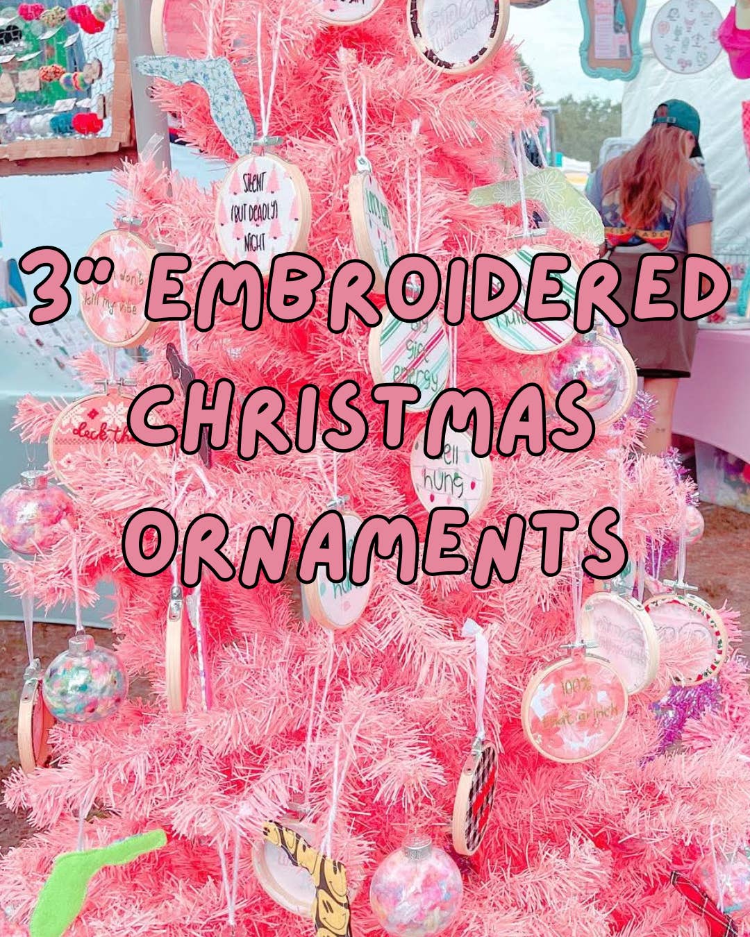 Catie Unthreaded - Wholesale Ornament Set - 3" Embroidered Christmas Ornaments (10 pk)