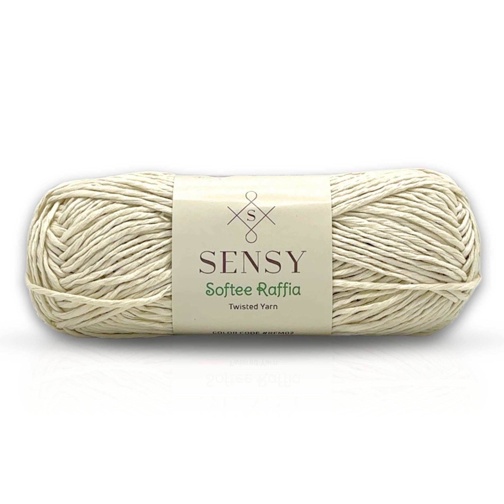 Sensy - Wholesale Yarn - Sensy Softee Raffia Twisted Yarn, 3.5 oz, 109 Yards, 100% Polyester, Gauge 4 Medium6