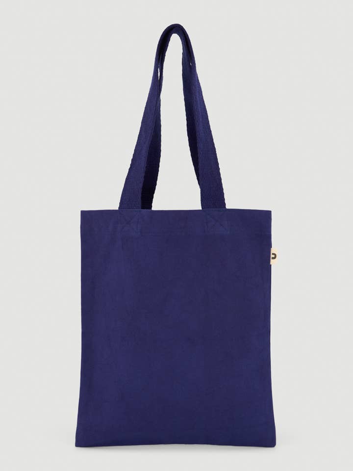 MINITOTE BAG COTON BIO BLEU 32X28 CM COMMERCE ÉQUITABLE pour la vente par Veraluna Sustainable Clothing