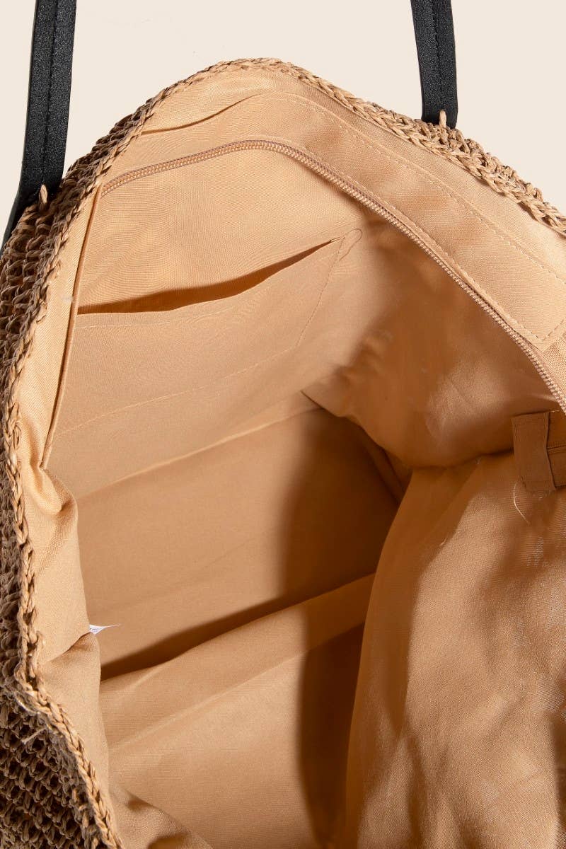 Anarchy Street - Wholesale Tote Bag - Women's - Leather Handle Knitted Tote Bag1