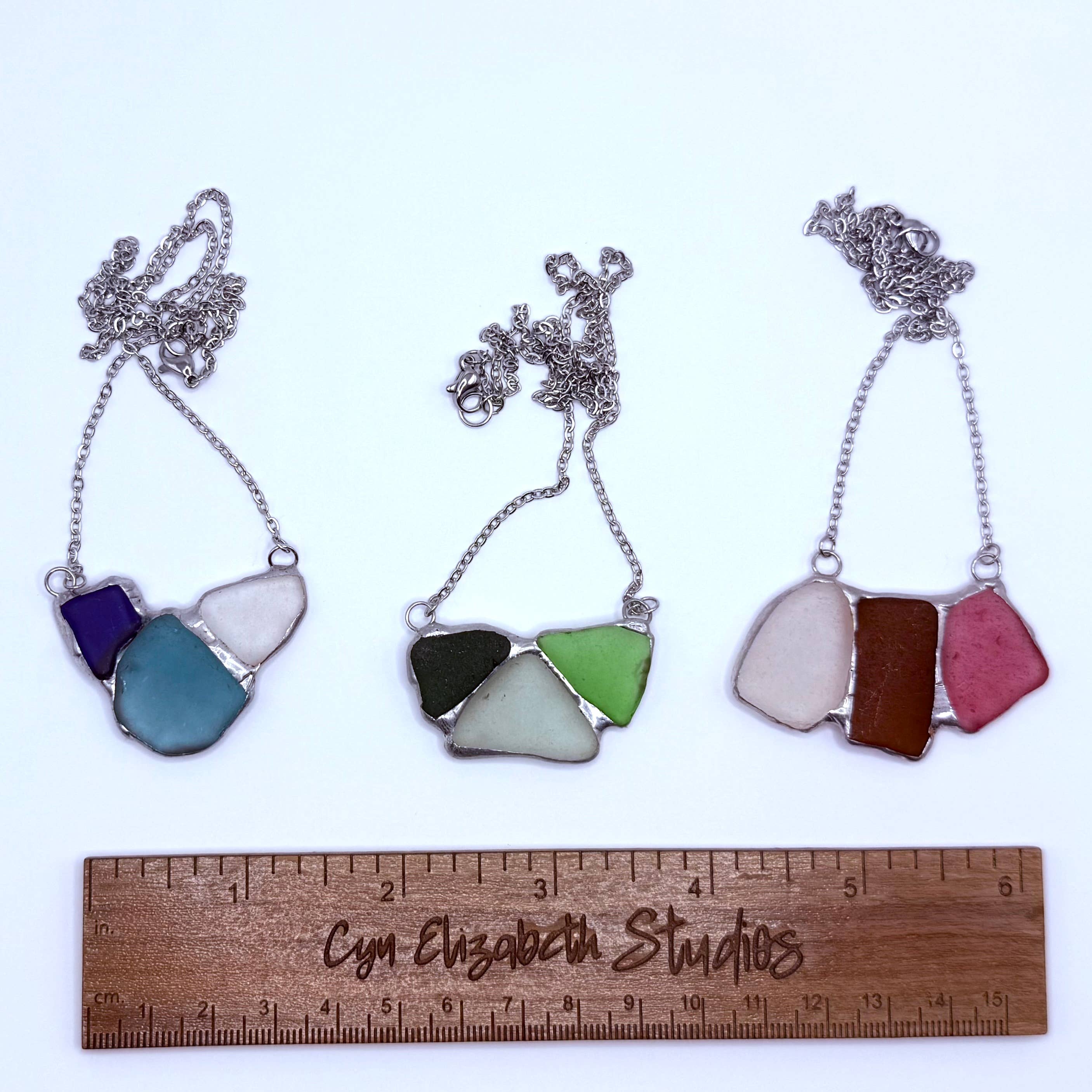 Cyn Elizabeth Studios - Wholesale Pendant/Charm Necklace - Shoreline Souvenir Sea Glass Necklace6