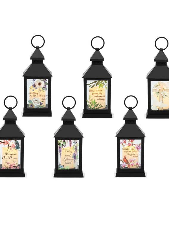 Sympathy LED Lanterns 6 Assorted Item #17159 for wholesale by Napco