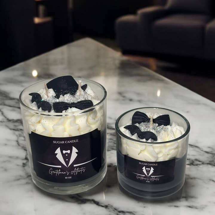 Sugar Candle - Wholesale Jar/Filled Candle - Gentlemen’s Atlantis Candle: Masculine, Soy Wax, Gift Ready3
