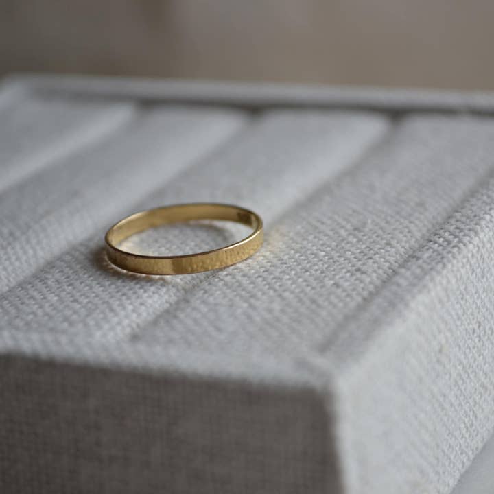 Tjockt guld platt band, 14K guld fylld stapling band, tjock stapling band, guld stapling band, guld stapling band, guld fyllda lager band, enkla guld band för wholesale av Kolera Jewellery