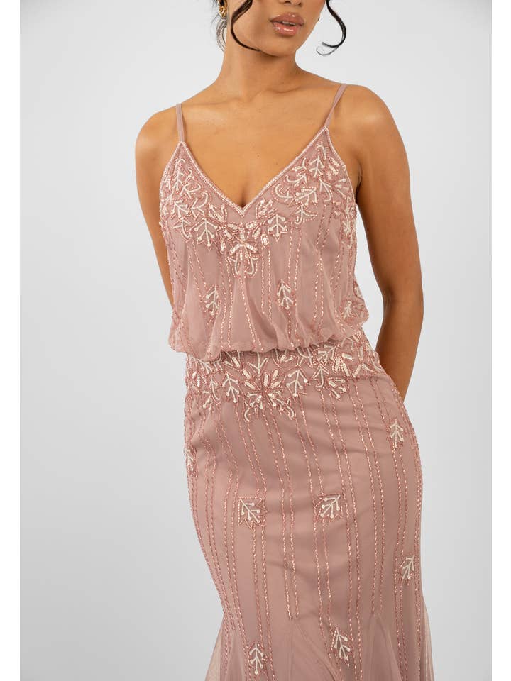 Keeva Mauve Bridesmaid Dress for wholesale on Faire1