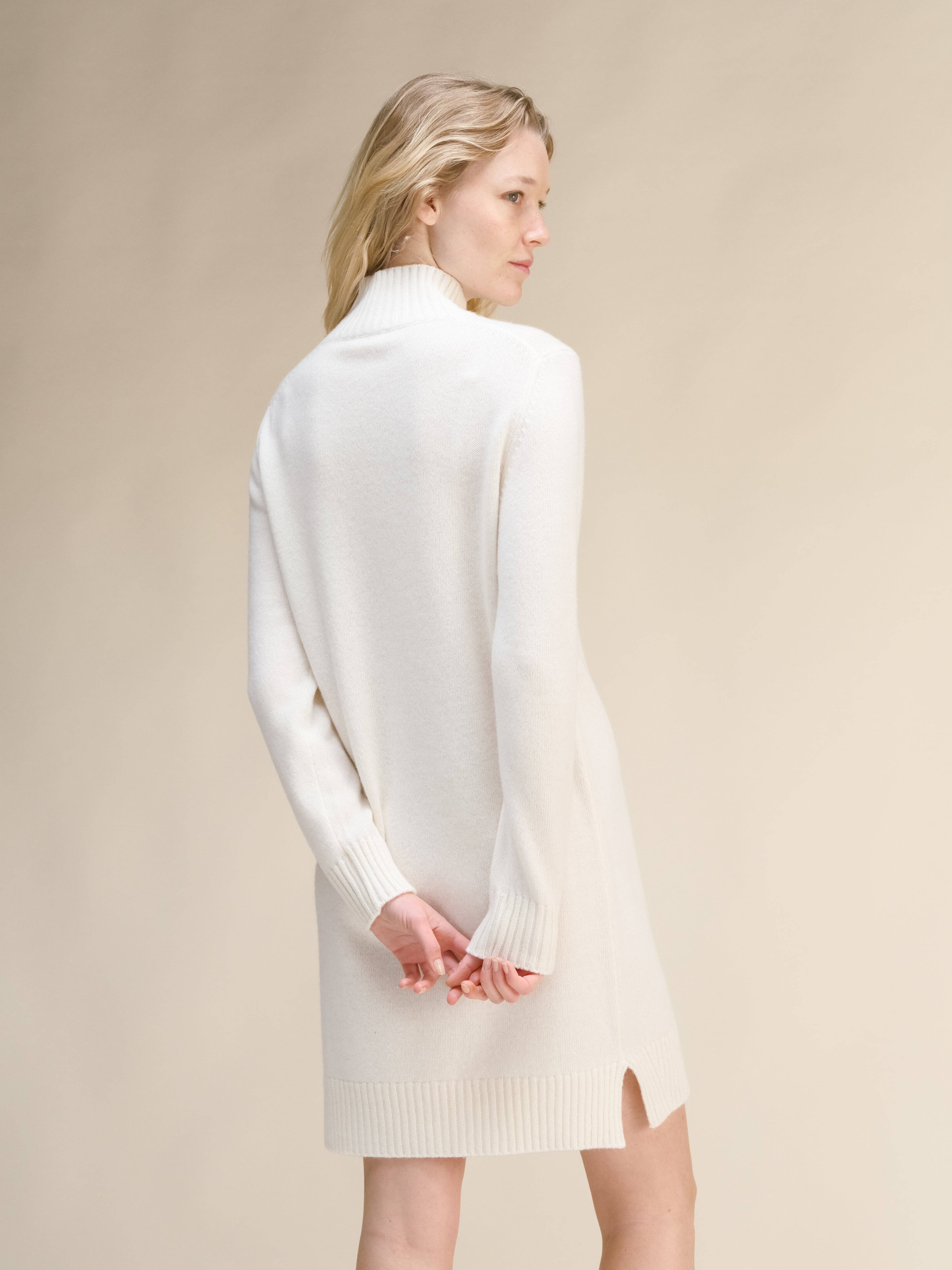 Lèmme - Wholesale Dress - Women's - Cashmere Mix High Neck Midi Dress3