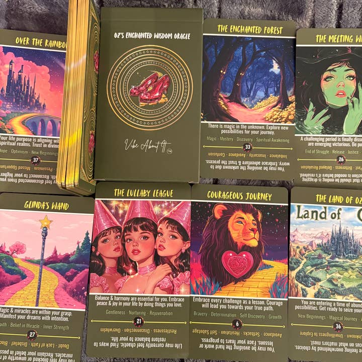 Jeu de 40 Cartes Oracle Enchanté d'Oz pour la vente par Vibe About It