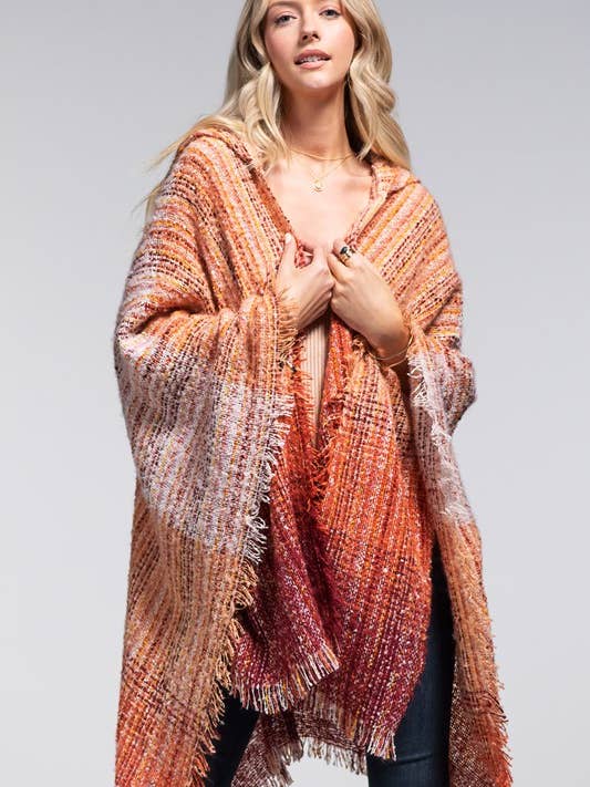 Ruana met capuchon en capuchon in de herfst voor wholesale door Shop Neighbors