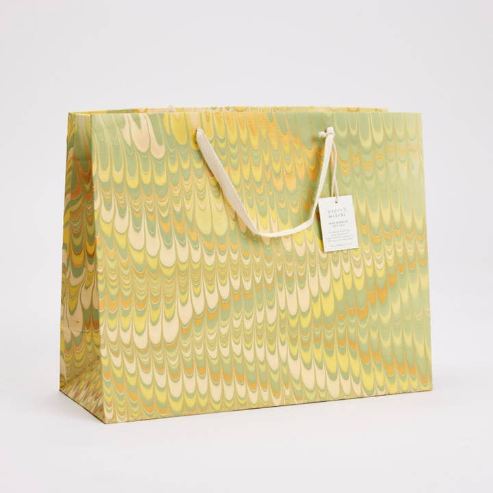 Paper Mirchi - Wholesale Gift Bag - Hand Marbled Gift Bags (Large) - Bouquet9