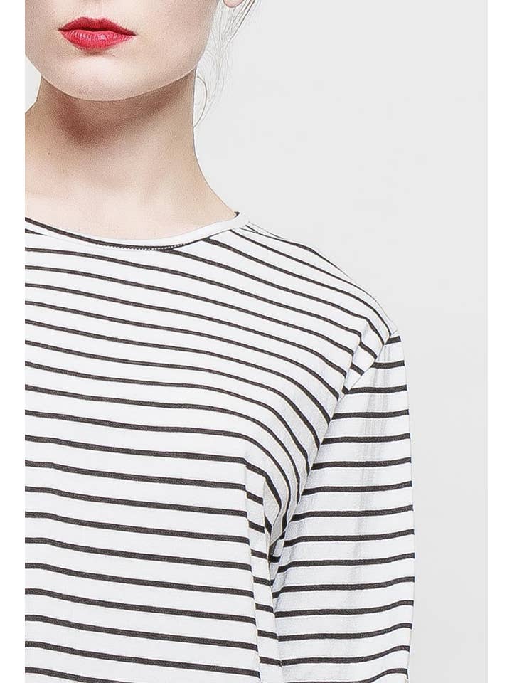 MACMAX – wholesale T-shirt – women's – OLIVIA white long-sleeved sailor T-shirt2