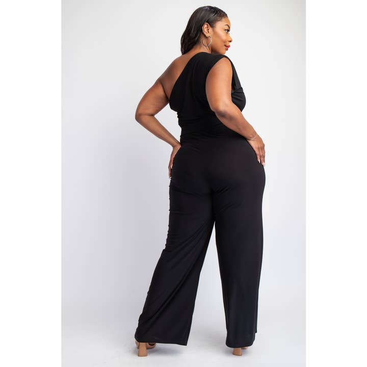 Esmeray Clothing - Venta al por mayor Peto - Mujer - Mono elegante de asimetría para ropa de talla grande