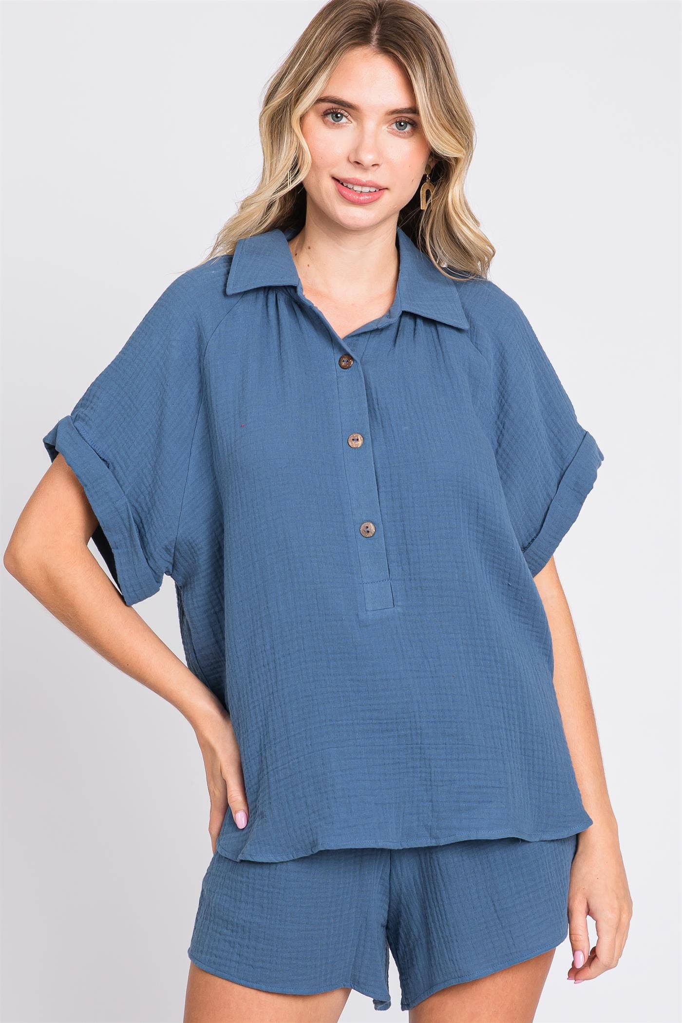 GeeGee x Lovelo - Vente Ensemble de vêtements d'intérieur – femme - Ensemble de 2 pièces Plus Gauze : WTP61501PL26