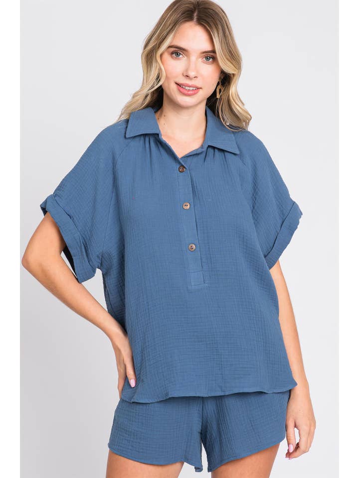 GeeGee x Lovelo - Vente Ensemble de vêtements d'intérieur – femme - Ensemble de 2 pièces Plus Gauze : WTP61501PL26