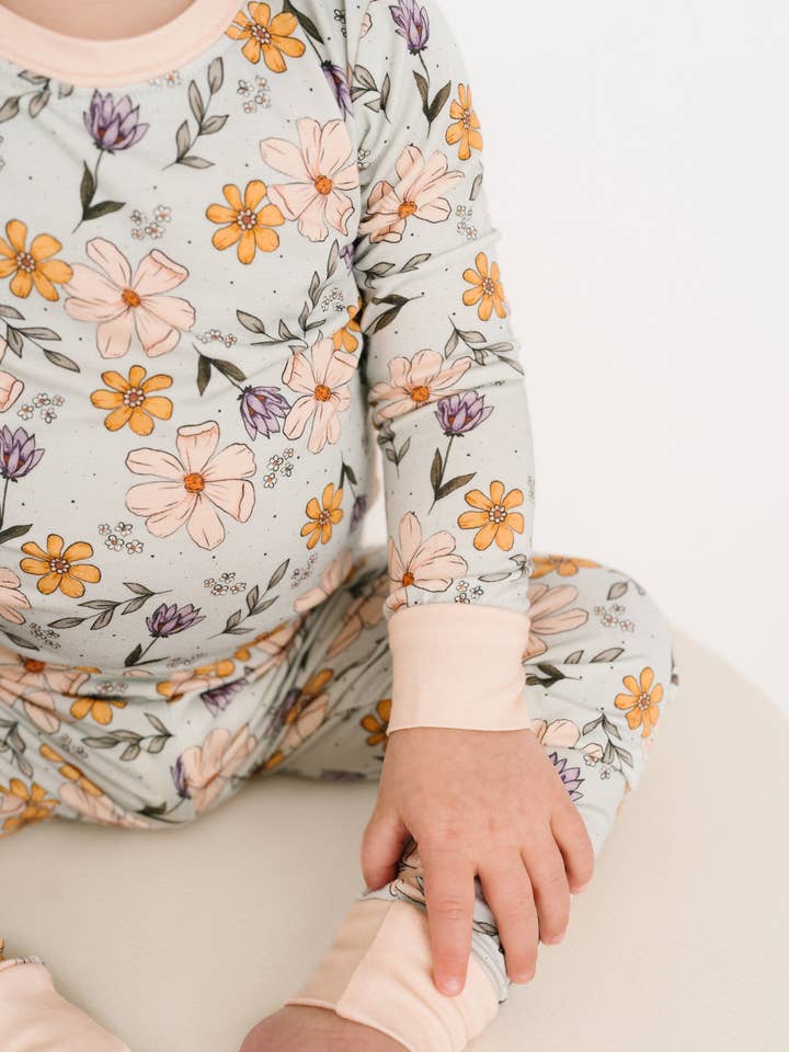 Little One Shop - Wholesale Top & Pant Set - Baby - Autumn Floral Bamboo Set8