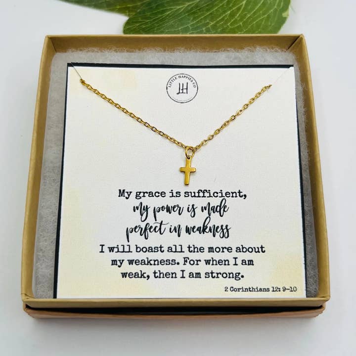 Little Happies Co - Wholesale Pendant/Charm Necklace - Cross Necklace, Small Gold Cross Necklace, Gift for Her
