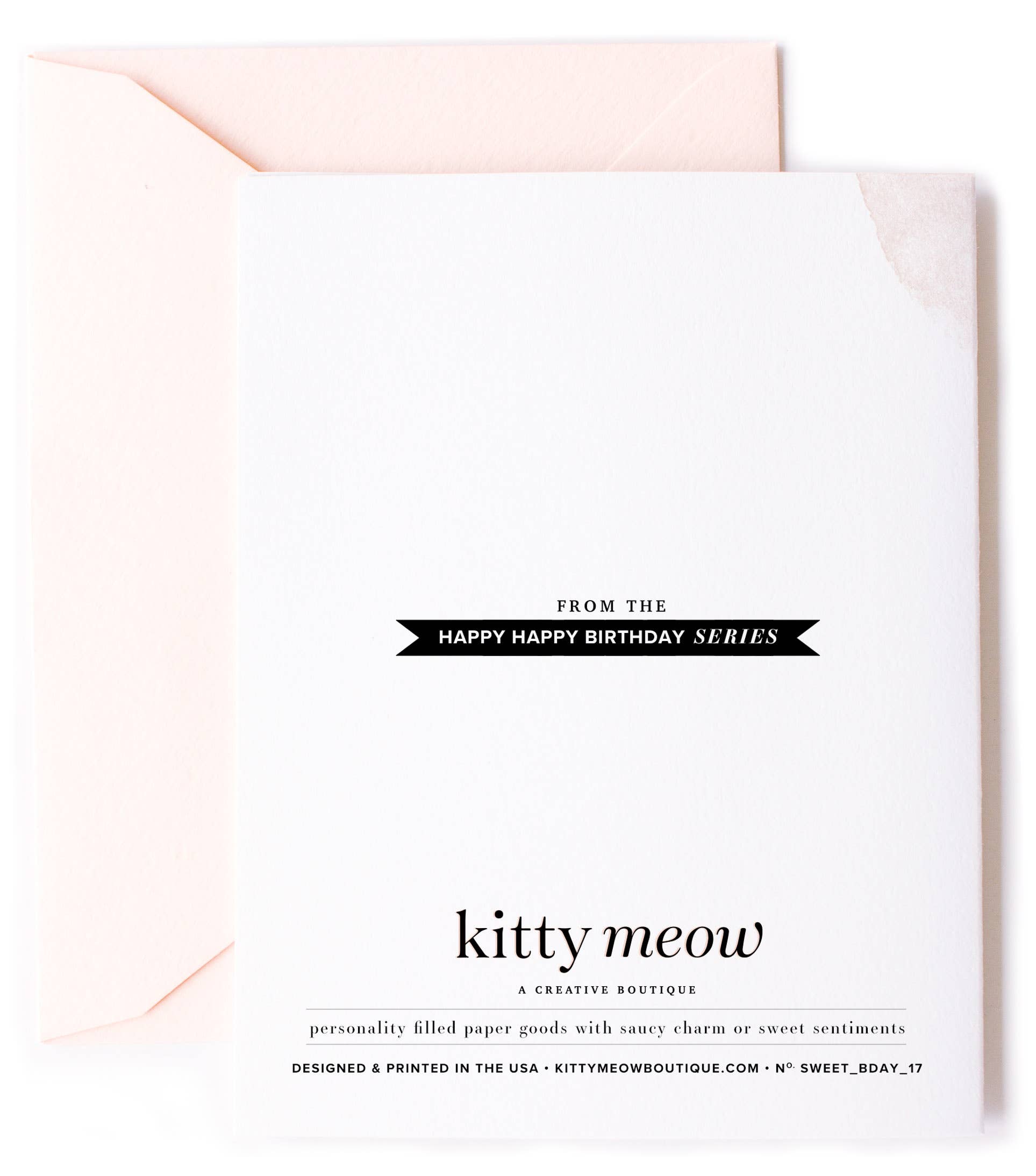 Kitty Meow Boutique - Wholesale Birthday Card - Limited Edition Birthday Card - Hot Pink Greeting Card1