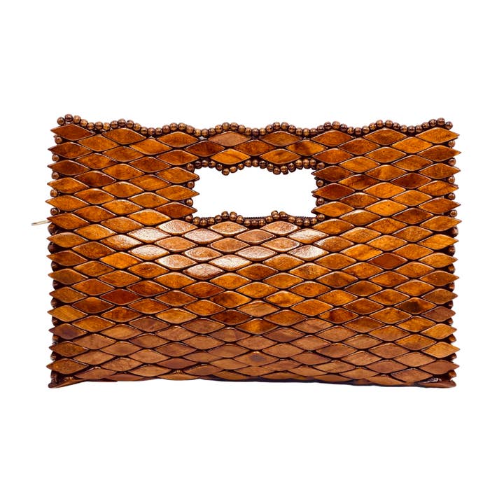 St. Tropez Petite Clutch - Mørk Valnød for engroshandel hos SHANPAULO LLC