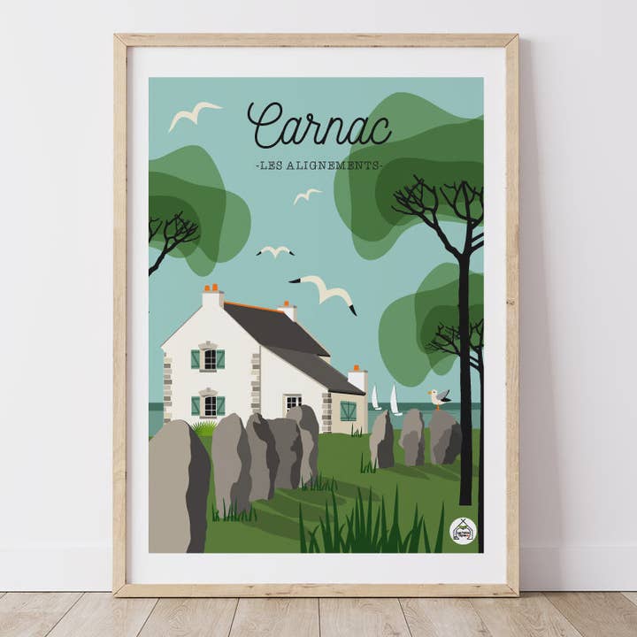 CARNAC Poster - The Alignments for wholesale by Les Petits Yéyés