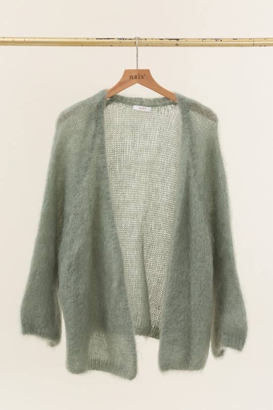 NAÏS PARIS - Venta al por mayor Cárdigan - Mujer - Cárdigan suelto de longitud media en 80 % kid mohair2