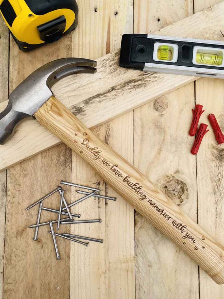 16oz Claw Hammer - Daddy we love building memories with you for wholesale by The Funky Deer