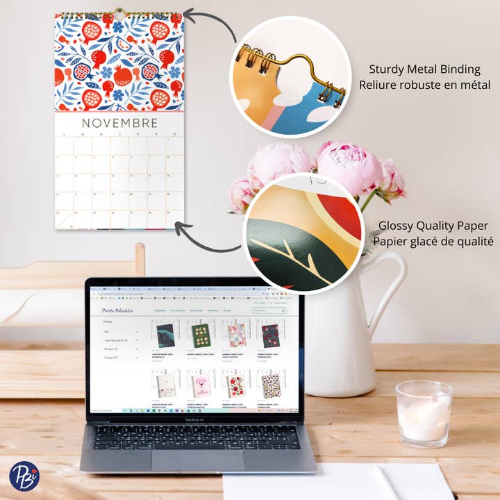 pierrebelvedere.com - Wholesale Calendar - CALENDRIER 15 MOIS-2026- PAPAYE ET POMEGRENADE1