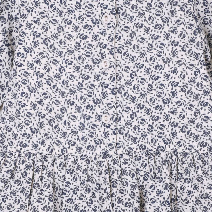 Floral Print & Lace Baby Dress & Bloomer (Organic Muslin) for wholesale on Faire4