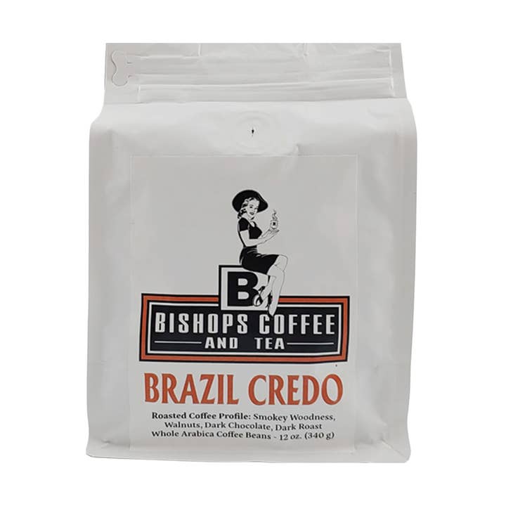Brazil Credo Dark Rôti Café aux grains entiers pour la vente par Bishops Coffee