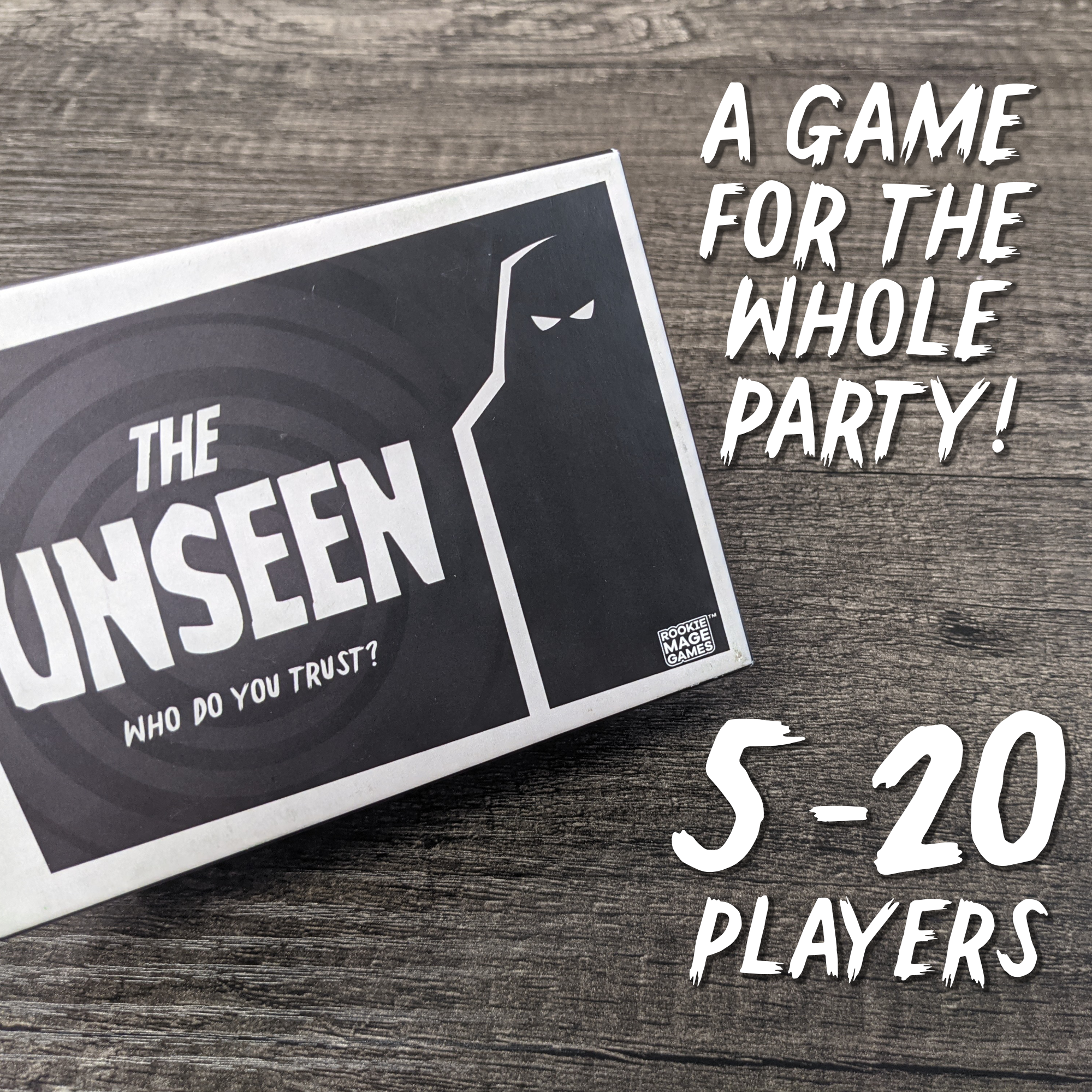 Rookie Mage Games - Wholesale Card Game - The Unseen - An Adult Party Game of Secret Identities with L2