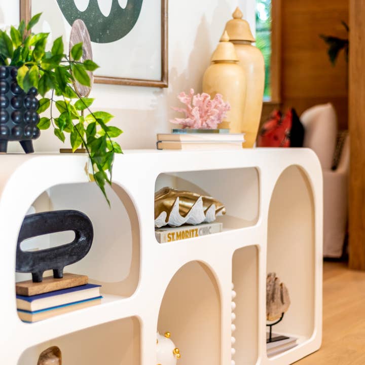 White Wood Console Table for wholesale by Auden & Avery