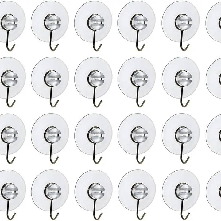 24 suction cups hooks transparent for window light chain suction cup suction hook Ø 4c for wholesale by Meinposten