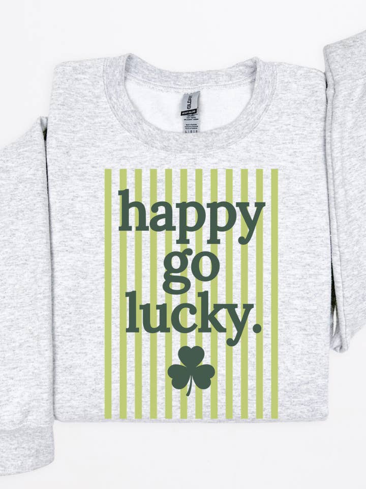Camiseta o sudadera 'Happy Go Lucky' de San Patricio para venta al por mayor de Jolene's Boutique