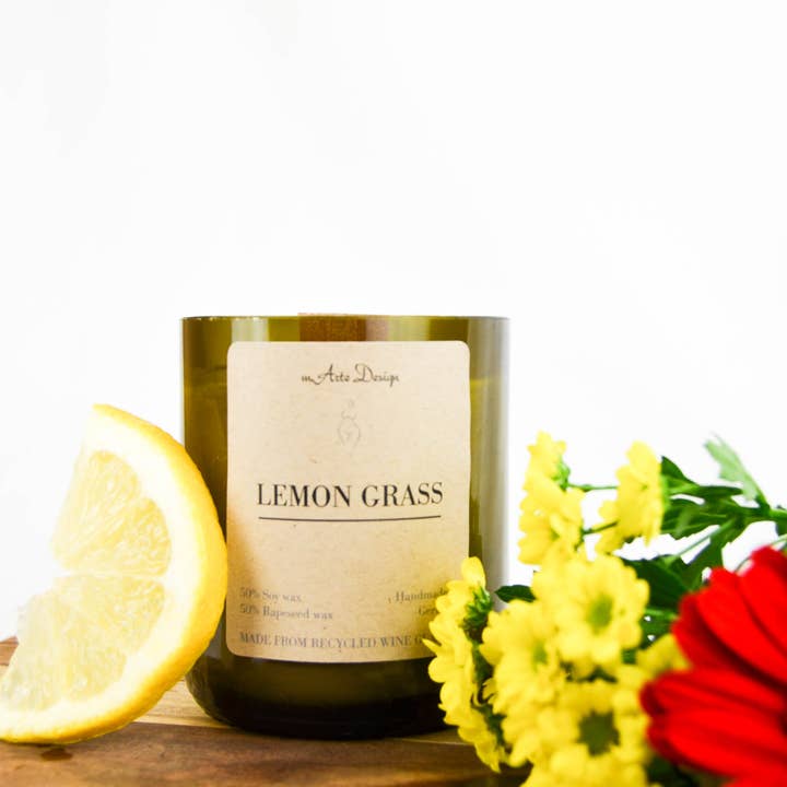 mArte Design - Vendita all'ingrosso Candela in vasetto - Wine Candle | candele profumate vegane in vetro | riciclato
