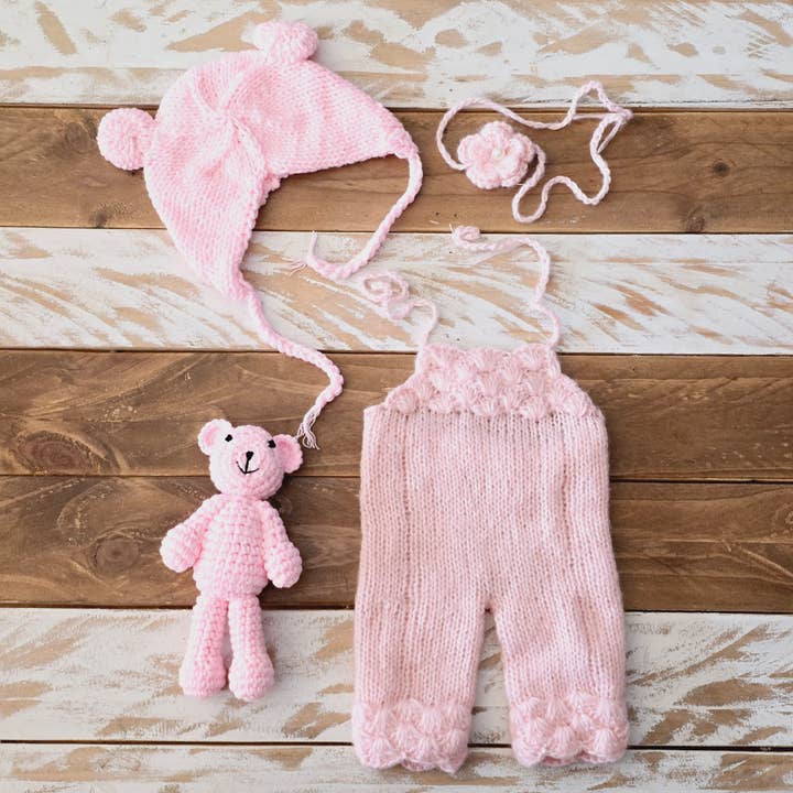 Maria & Jesus - Wholesale Doll Clothing - Kids - Reborn Pink Set Baby Dress - Suitable for wrists from 42 to 48cm3