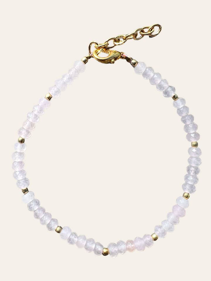 Bracelet en jade rose pour la vente par Atma's Offerings