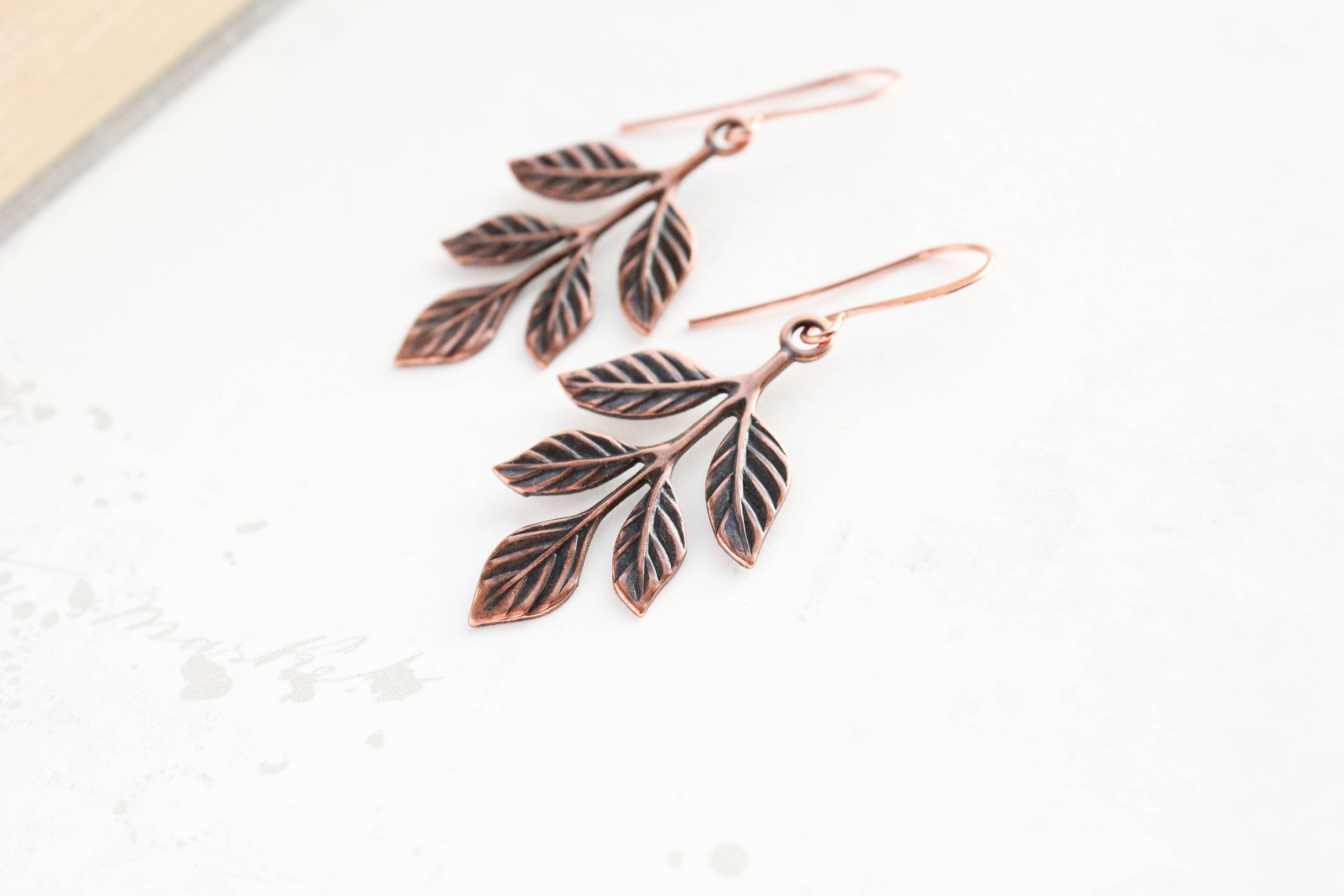 A Pocket of Posies - Wholesale Dangle Earrings - Copper Patina Branch Earrings (2 styles)6