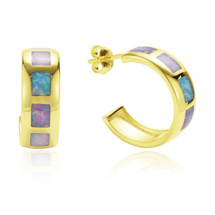 Opal Ocean Lover Hoops for wholesale by La Kaiser