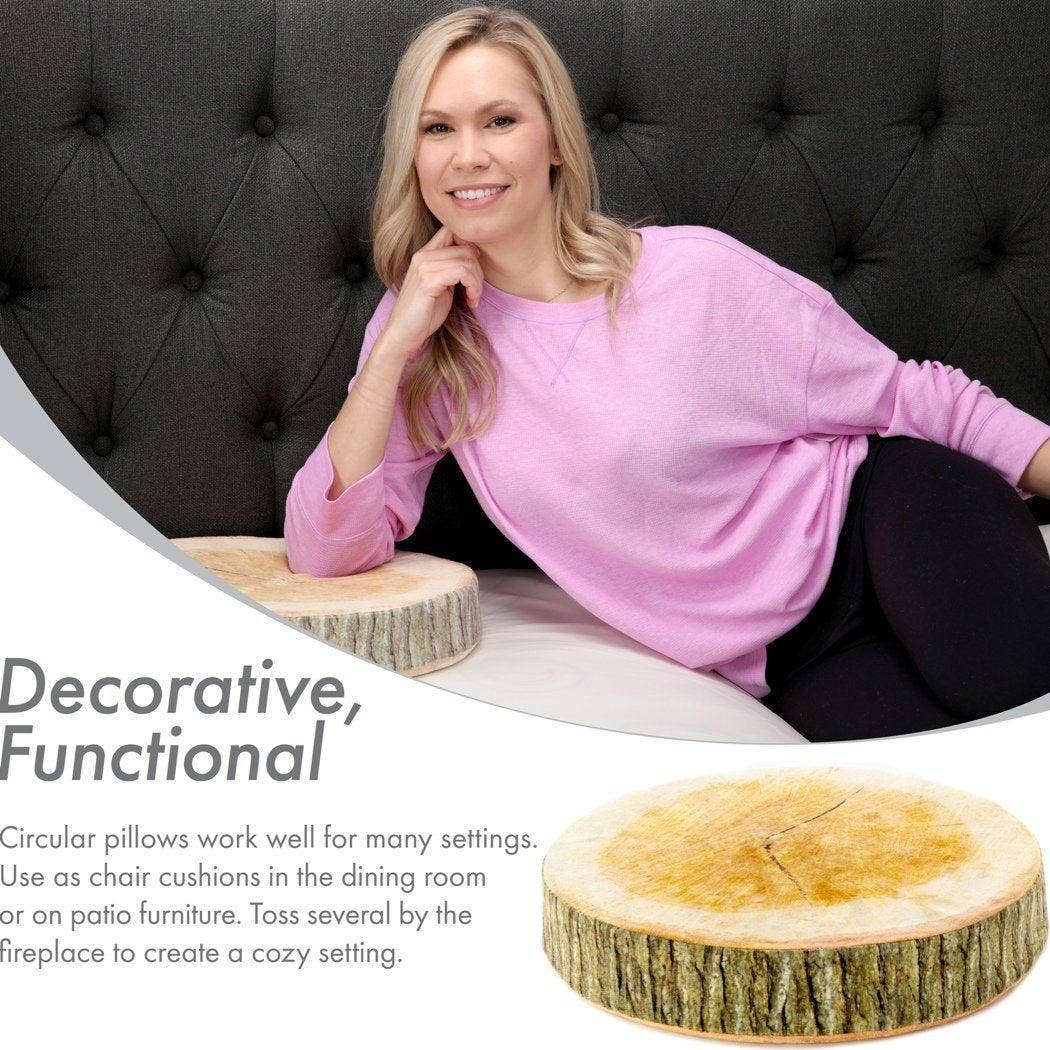 Husband Pillow - Wholesale Chair Cushion - Log Maple Slice Memory Foam Seat Cushion Decorative Pillow - Bring Nature Home10