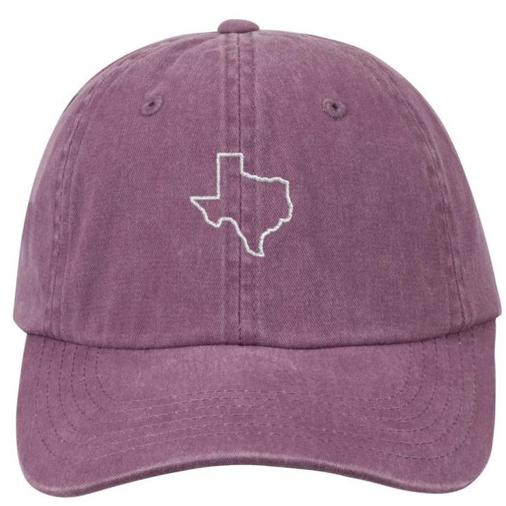 Texas Baseball Cap in Maroon for wholesale by Kass Lynae Designs