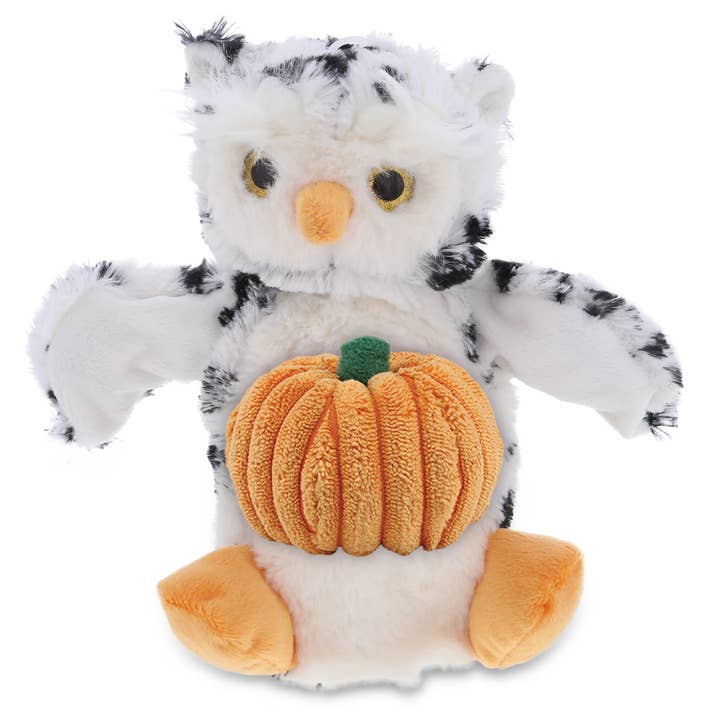 Cota Global - Wholesale Stuffed/Plush Toy - Kids & Baby - Plush Pumpkin - Super Soft Plush Hand Puppet - White Owl0