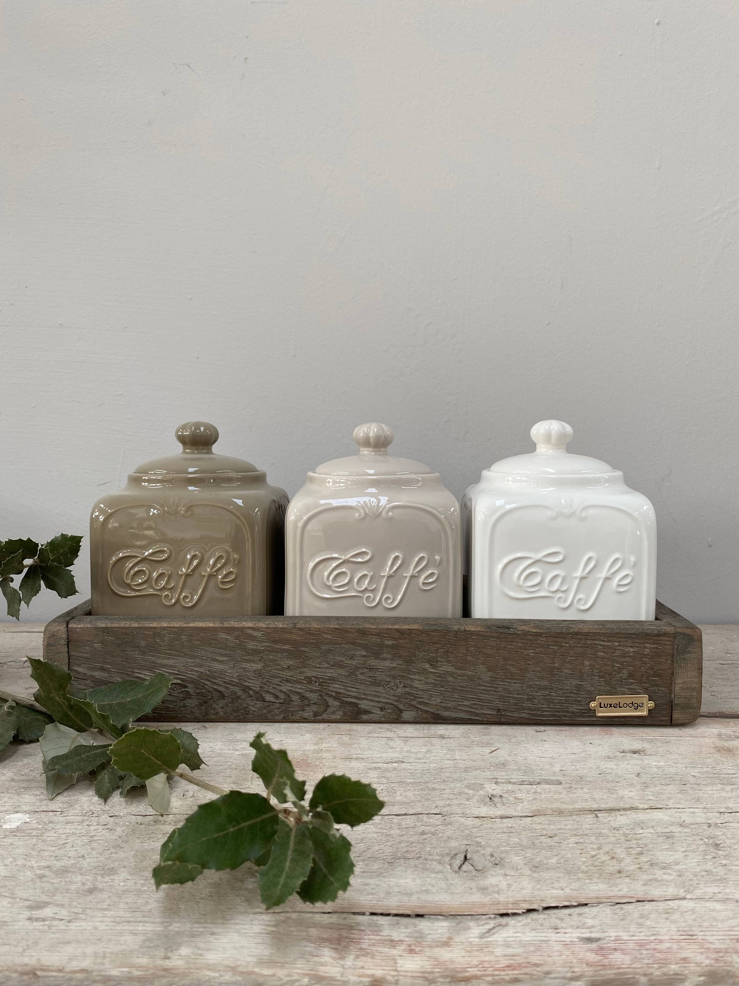Luxe Lodge – wholesale Kaffekoppar – Keramikburk för kaffe och kapslar i olivfärg0