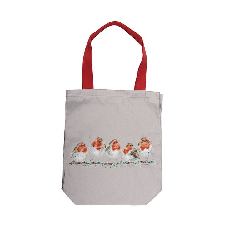 Tygväska i duk - Robin för wholesale av Wrendale Designs Ltd