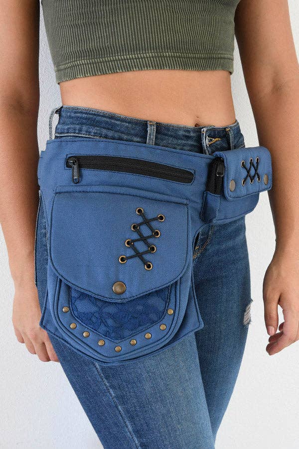 Lakhays Collection Inc. - Venta al por mayor Riñonera - Mujer - Práctico cinturón utilitario de viaje Fannypack de algodón10