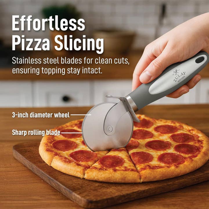 Zulay Kitchen - Wholesale Pizza Wheel - Stainless Steel Pizza Cutter Wheel